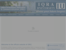 Tablet Screenshot of iurc.edu.pk